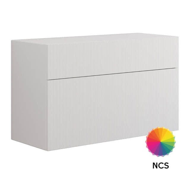 Dansani Calidris Rillet Skap 2 skuff D40cm Ekstra høy underskuff NCS farge / 100cm Dansani Sideskap bad DA-C50-C099