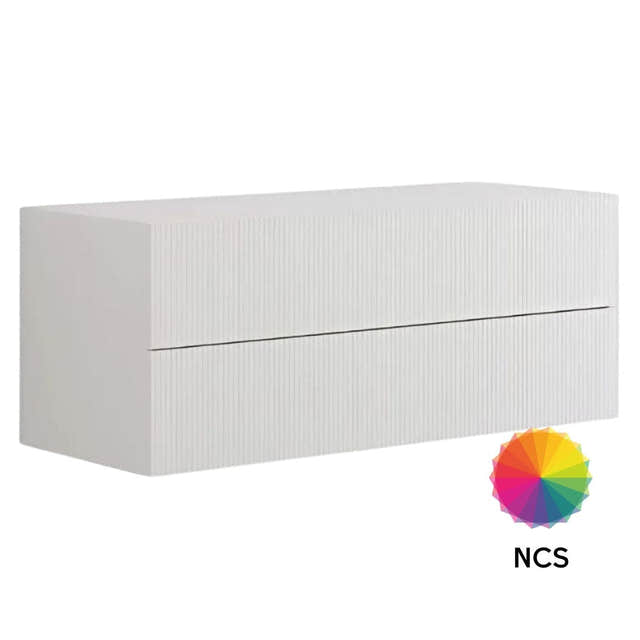 Dansani Calidris Rillet Skap 2 skuff D40cm NCS farge / 100cm Dansani Sideskap bad DA-C46-C099