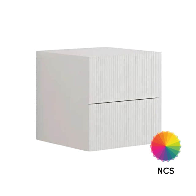 Dansani Calidris Rillet Skap 2 skuff D40cm NCS farge / 40cm Dansani Sideskap bad DA-C43-C099