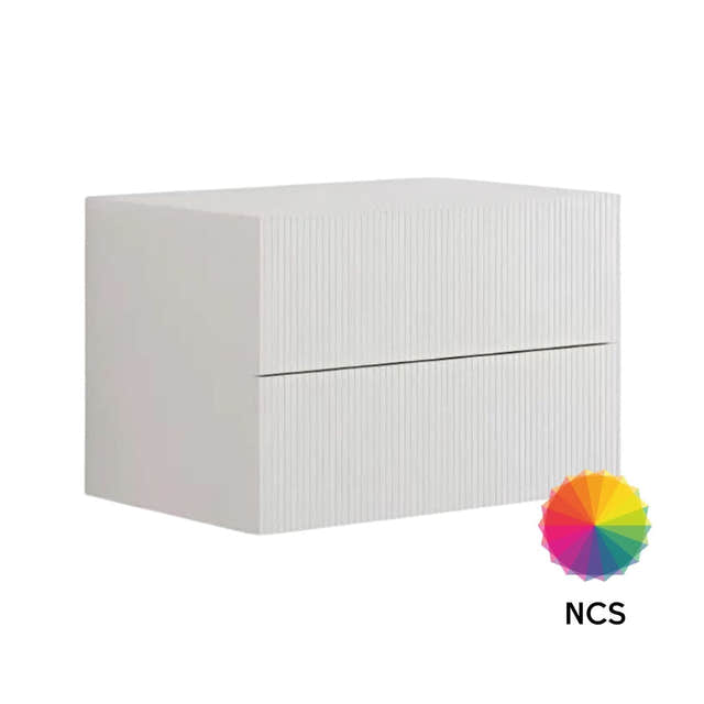 Dansani Calidris Rillet Skap 2 skuff D40cm NCS farge / 60cm Dansani Sideskap bad DA-C44-C099