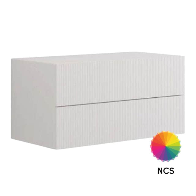 Dansani Calidris Rillet Skap 2 skuff D40cm NCS farge / 80cm Dansani Sideskap bad DA-C45-C099