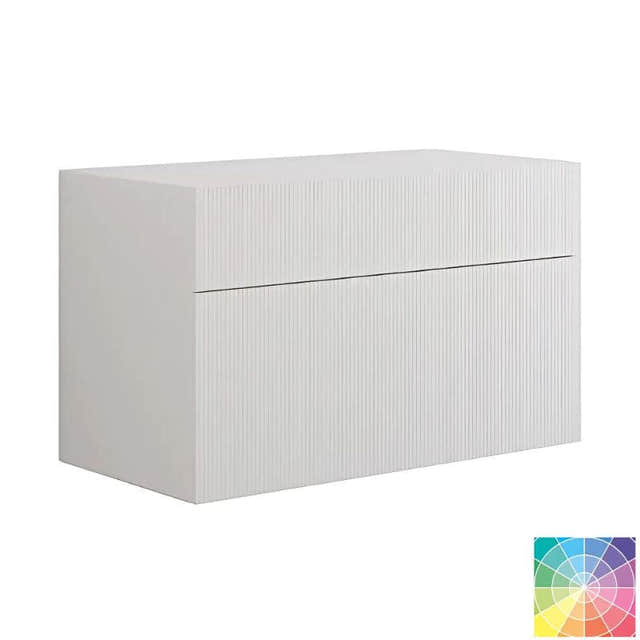 Dansani Calidris Rillet Skap 2 skuff D50cm Ekstra høy underskuff NCS farge / 100cm Dansani Sideskap bad DA-C62-C099