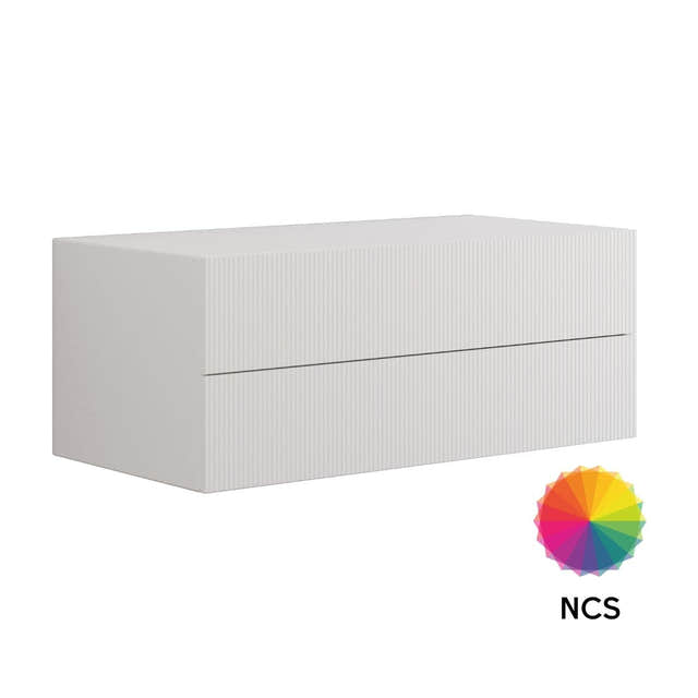Dansani Calidris Rillet Skap 2 skuff D50cm NCS farge / 100cm Dansani Sideskap bad DA-C58-C099