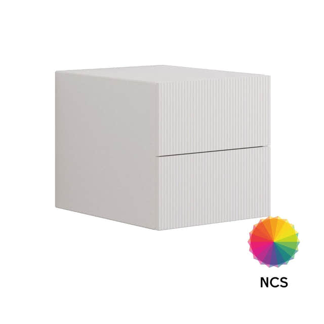 Dansani Calidris Rillet Skap 2 skuff D50cm NCS farge / 40cm Dansani Sideskap bad DA-C55-C099