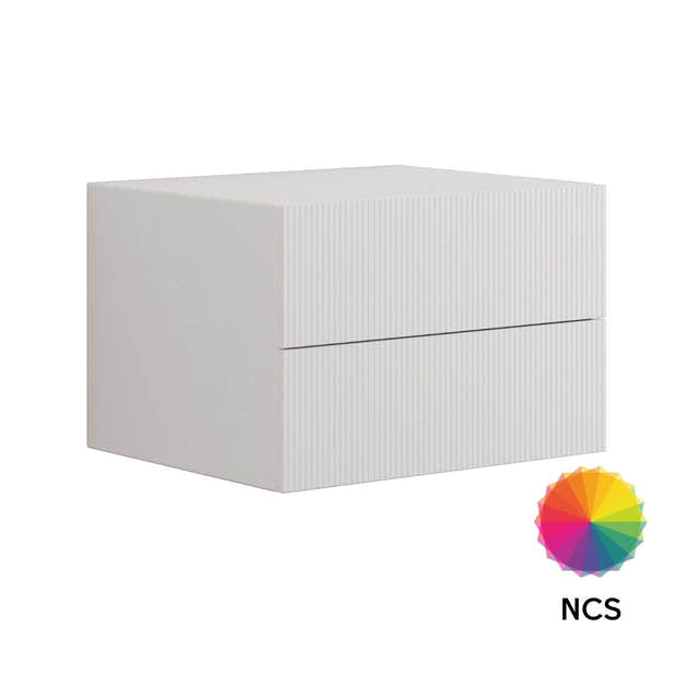 Dansani Calidris Rillet Skap 2 skuff D50cm NCS farge / 60cm Dansani Sideskap bad DA-C56-C099