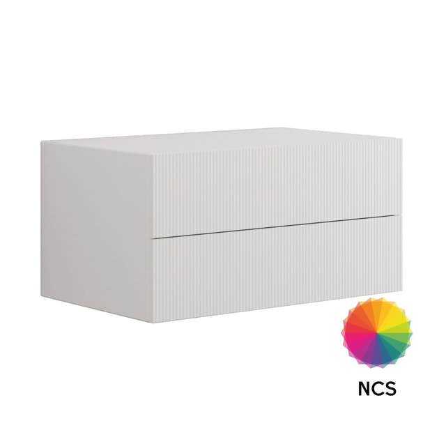 Dansani Calidris Rillet Skap 2 skuff D50cm NCS farge / 80cm Dansani Sideskap bad DA-C57-C099
