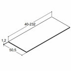 Dansani CALIDRIS Form Topplate B40-232xH1xD50cm
