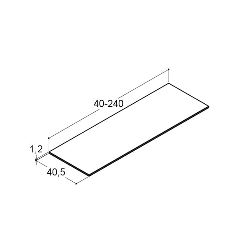 Dansani Calidris Unique Silestone Benkeplate måltilpasset B40-240xH1xD40cm Dansani Benkeplate bad