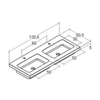 Dansani Calidris Unique Silestone Servant B60-120xH1xD50cm