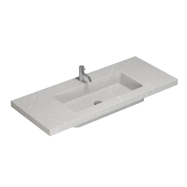 Dansani Calidris Unique Silestone Servant måltilpasset B60-219xH1xD50cm Desert silver / 220cm Dansani Baderomsservant DA-631722413