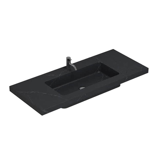 Dansani Calidris Unique Silestone servant måltilpasset D50,5 H1,2cm Charcoal soapstone / 140cm Dansani Baderomsservant DA-631714415