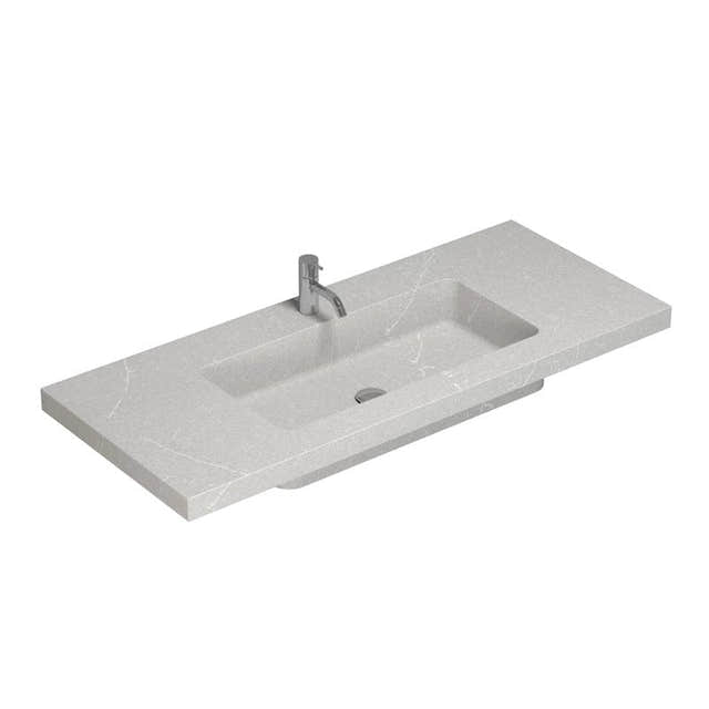Dansani Calidris Unique Silestone servant måltilpasset D50,5 H1,2cm Desert silver / 160cm Dansani Baderomsservant DA-631716413