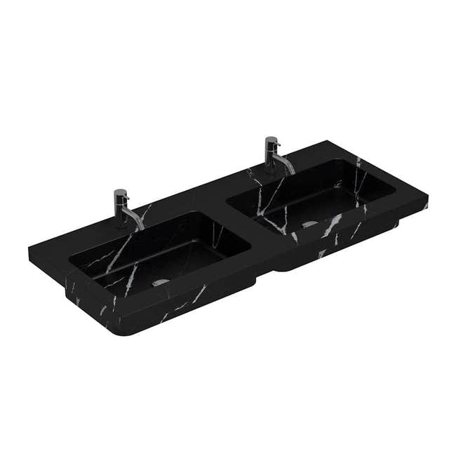 Dansani Calidris Unique Silestone servant måltilpasset D50,5 H1,2cm Eternal marguina / 180cm dobbel Dansani Baderomsservant DA-631718516