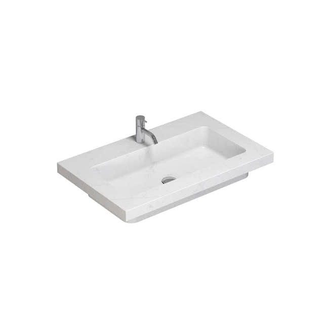 Dansani Calidris Unique Silestone servant måltilpasset D50,5 H1,2cm Eternal statuario / 80cm Dansani Baderomsservant DA-631708412