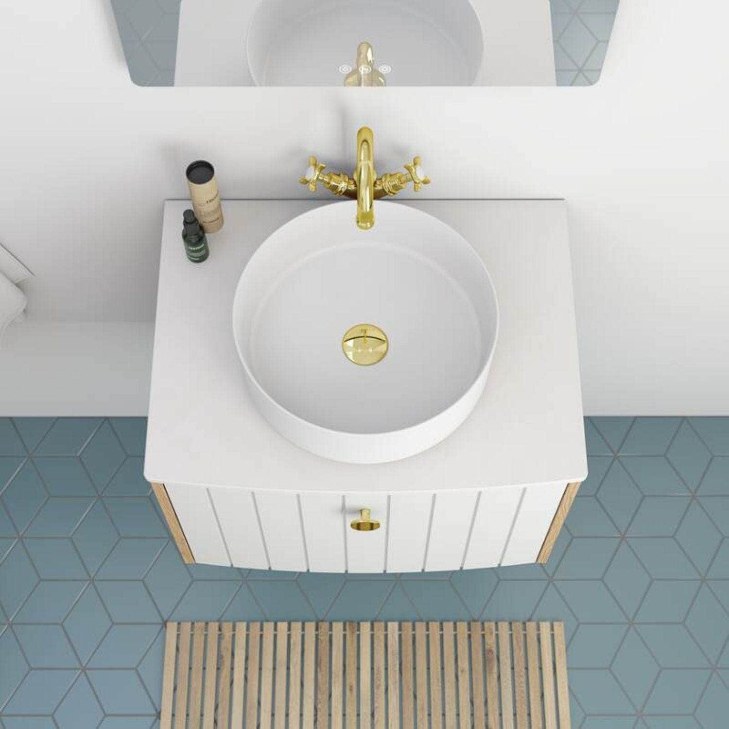 Dansani Circle Servant Ø36cm, porselen Hvit blank Dansani Baderomsservant DA-101205003