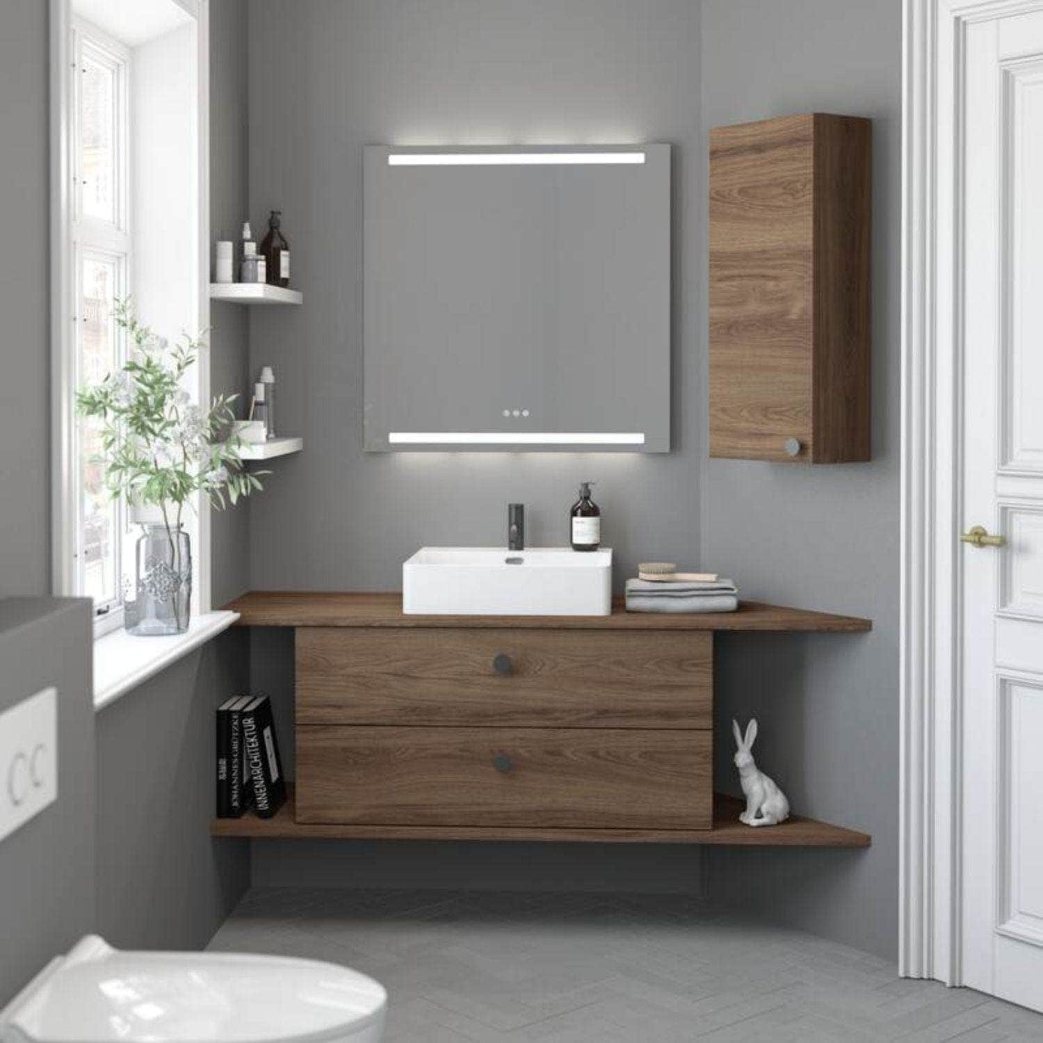 Dansani Cube Servant Ø50cm, porselen Hvit blank Dansani Baderomsservant DA-101305003