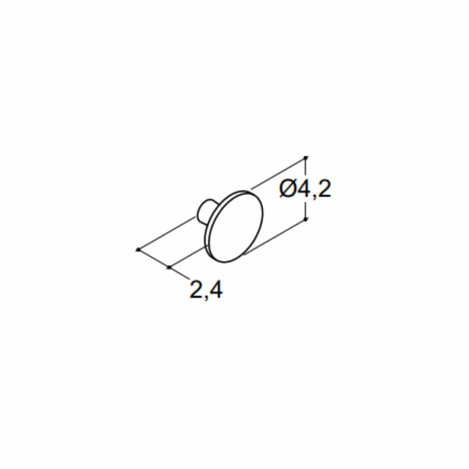 Dansani Grep Button Ø42mm Plast Svart Dansani Knotter og håndtak DA-189553068