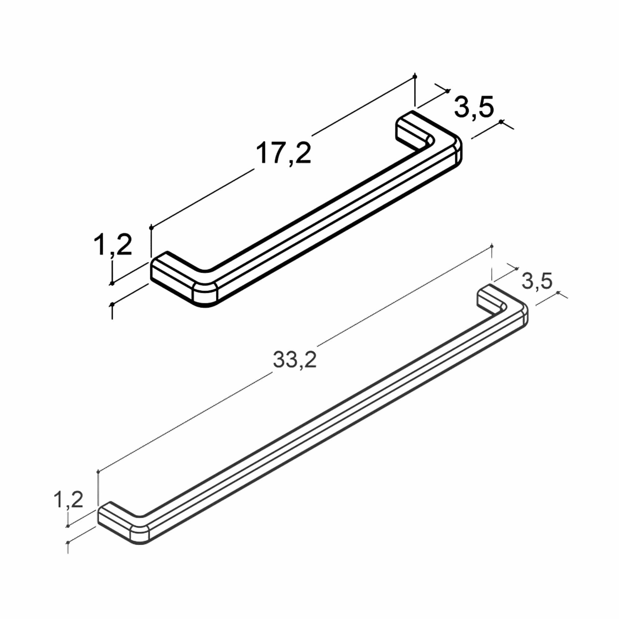 Dansani Grep Pure L172-332mm CC160-320mm Dansani Knotter og håndtak