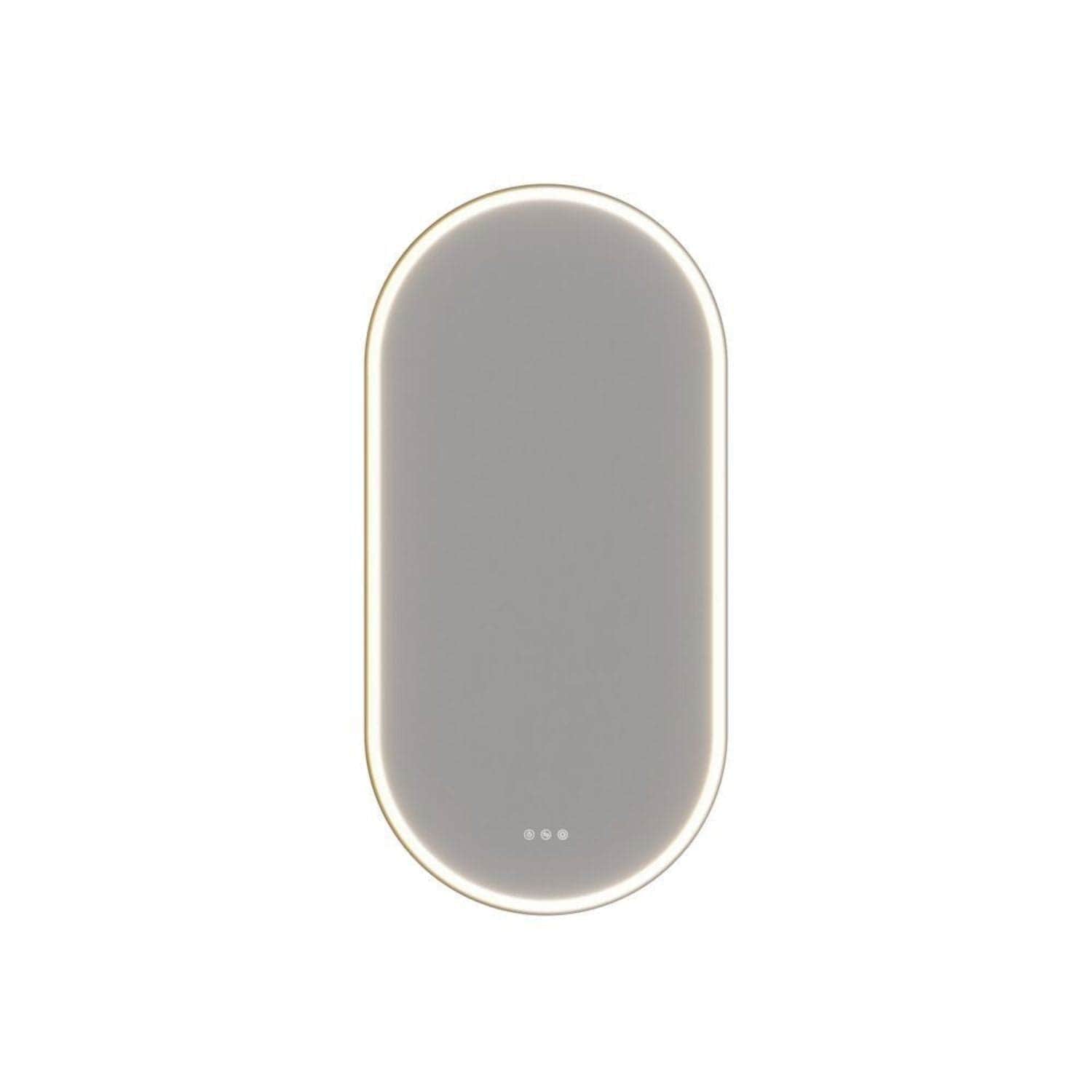 Dansani Hoop Speil Oval med lys og lysstyring Svart Dansani Baderomsspeil DA-S935-028