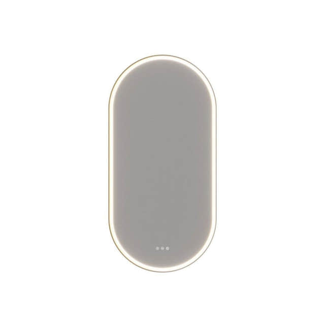 Dansani Hoop Speil Oval med lys og lysstyring Svart Dansani Baderomsspeil DA-S935-028