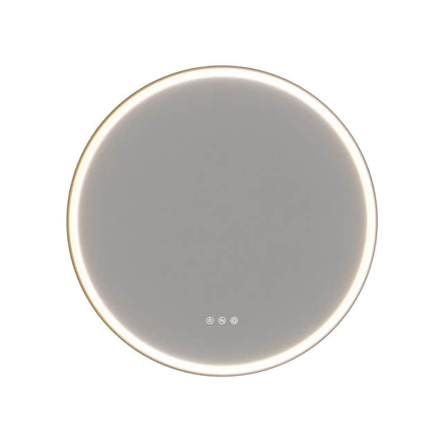 Dansani Hoop Speil Rundt med Lys og Lysstyring Svart / 65cm Dansani Baderomsspeil DA-S936-028