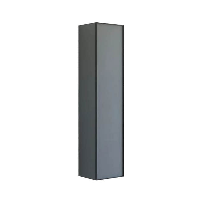 Dansani Inzo Alu-ramme svart Høyskap 1 dør Ver. A B40xH176x35cm Grå matt / Høyre hengslet Dansani Høyskap bad DA-U47-8103