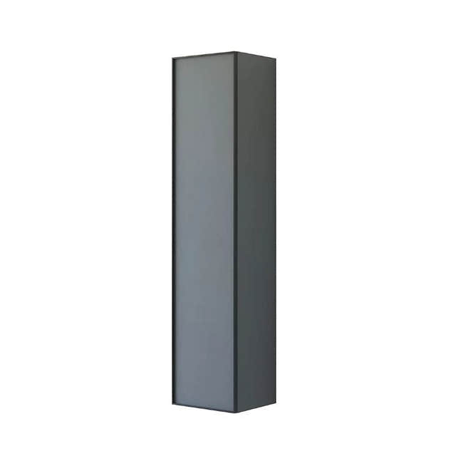 Dansani Inzo Alu-ramme svart Høyskap 1 dør Ver. A B40xH176x35cm Grå matt / Venstre hengslet Dansani Høyskap bad DA-U47-8203
