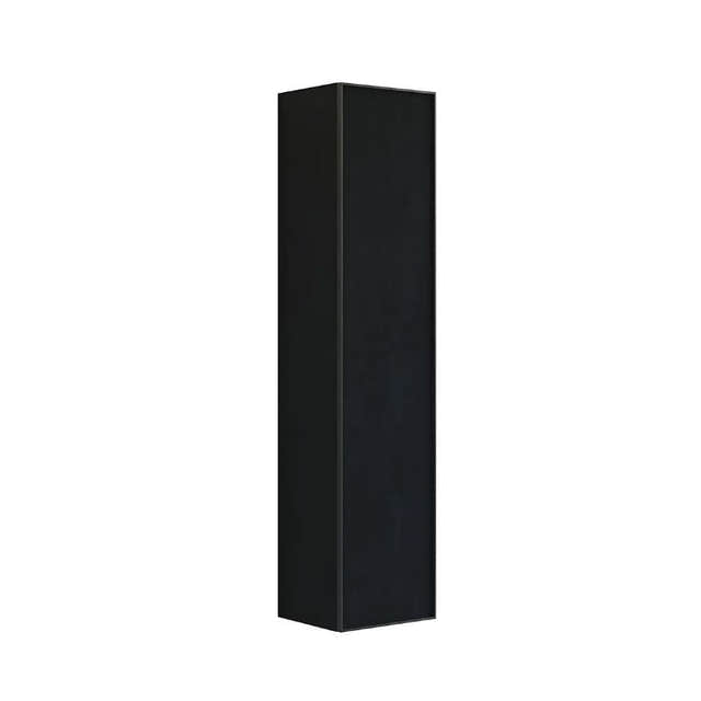 Dansani Inzo Alu-ramme svart Høyskap 1 dør Ver. A B40xH176x35cm Svart eik / Høyre hengslet Dansani Høyskap bad DA-U47-8150