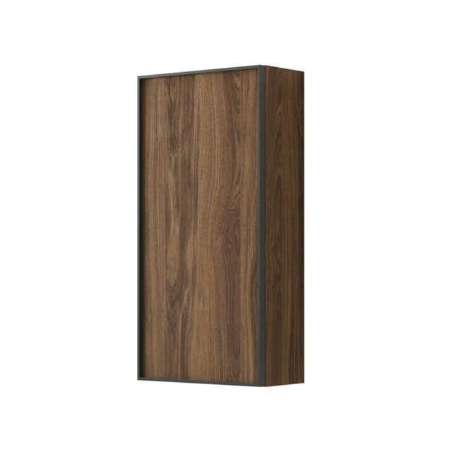 Dansani Inzo Alu-ramme svart Overskap 1 dør B40xH80xD19cm Brun eik / Venstre hengslet Dansani Sideskap bad DA-U42-8252