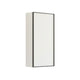 Dansani Inzo Alu-ramme svart Overskap 1 dør B40xH80xD19cm Hvit matt / Høyre hengslet Dansani Sideskap bad DA-U42-8110