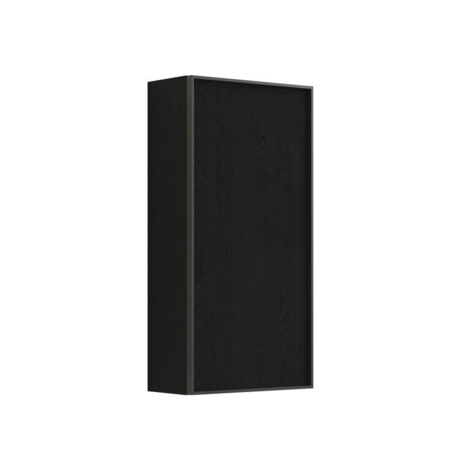 Dansani Inzo Alu-ramme svart Overskap 1 dør B40xH80xD19cm Svart eik / Høyre hengslet Dansani Sideskap bad DA-U42-8150