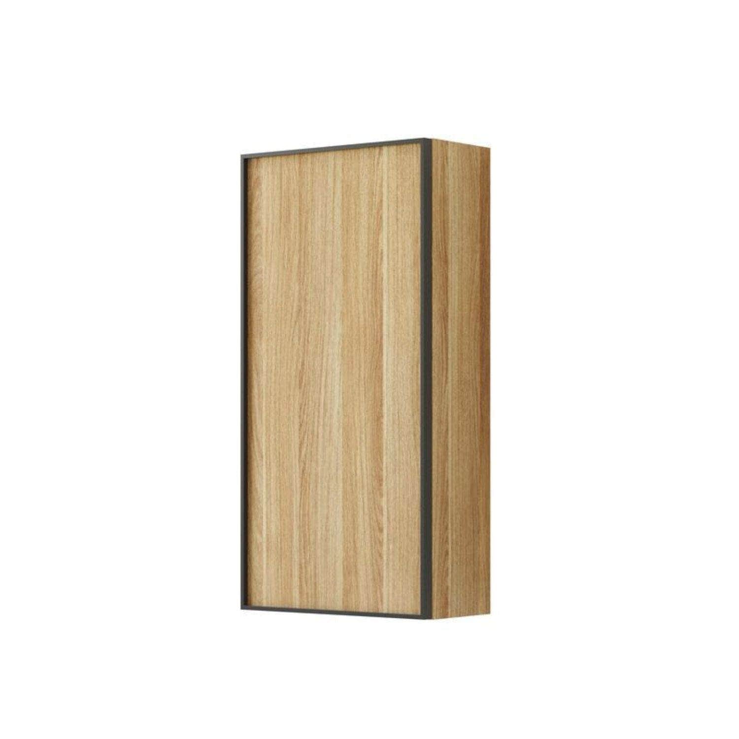 Dansani Inzo Alu-ramme svart Overskap 1 dør B40xH80xD19cm Varm eik / Venstre hengslet Dansani Sideskap bad DA-U42-8255