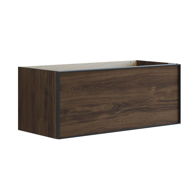 Dansani Inzo Alu-ramme svart Servantskap 1 skuff B60-120xH40xD44cm Brun eik / 100cm Dansani Servantskap DA-U16-8052