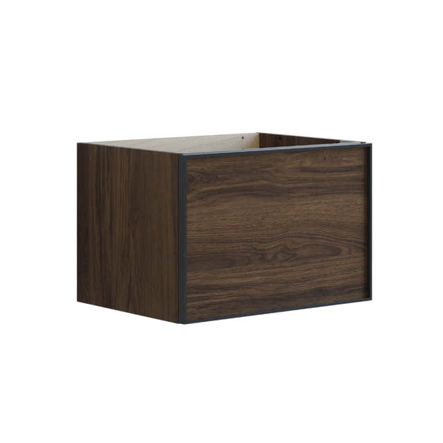 Dansani Inzo Alu-ramme svart Servantskap 1 skuff B60-120xH40xD44cm Brun eik / 60cm Dansani Servantskap DA-U14-8052