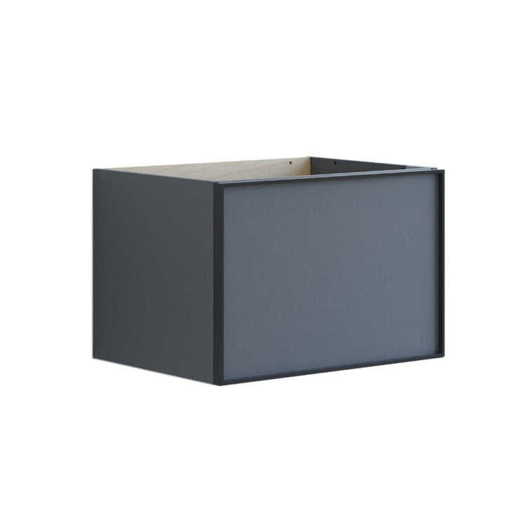 Dansani Inzo Alu-ramme svart Servantskap 1 skuff B60-120xH40xD44cm