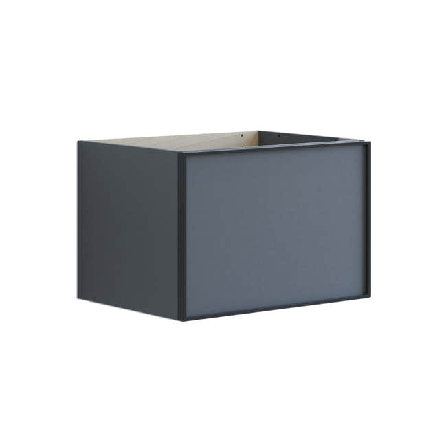 Dansani Inzo Alu-ramme svart Servantskap 1 skuff B60-120xH40xD44cm Grå matt / 60cm Dansani Servantskap DA-U14-8003