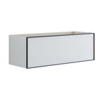 Dansani Inzo Alu-ramme svart Servantskap 1 skuff B60-120xH40xD44cm