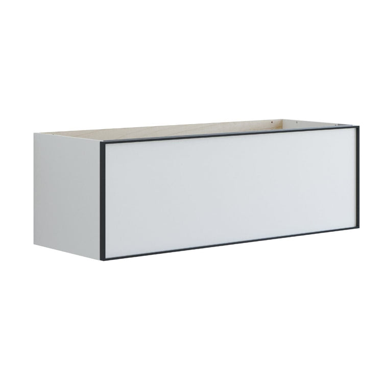 Dansani Inzo Alu-ramme svart Servantskap 1 skuff B60-120xH40xD44cm