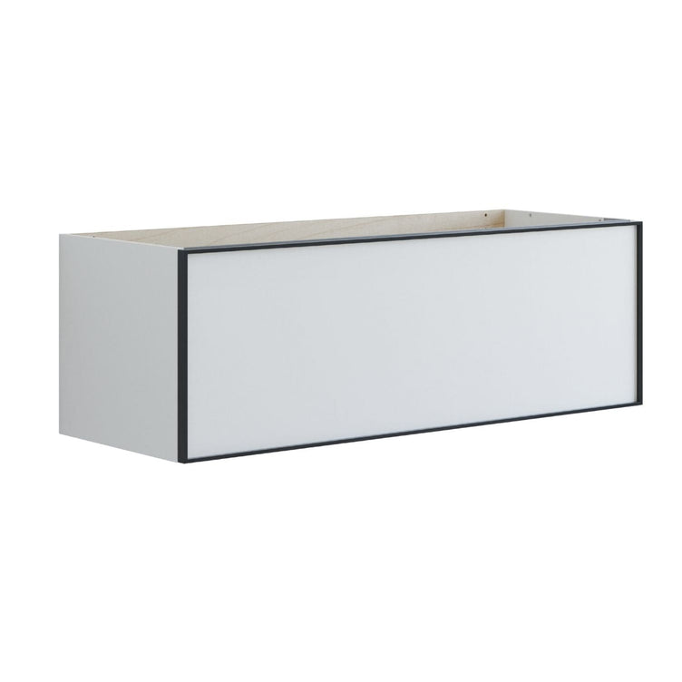 Dansani Inzo Alu-ramme svart Servantskap 1 skuff B60-120xH40xD44cm