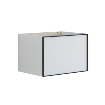 Dansani Inzo Alu-ramme svart Servantskap 1 skuff B60-120xH40xD44cm