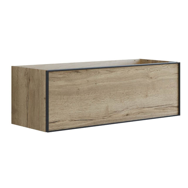 Dansani Inzo Alu-ramme svart Servantskap 1 skuff B60-120xH40xD44cm Natur eik / 120cm dobbel Dansani Servantskap DA-U18-8049