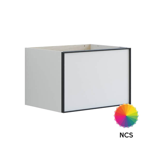 Dansani Inzo Alu-ramme svart Servantskap 1 skuff B60-120xH40xD44cm NCS farge / 60cm Dansani Servantskap DA-U14-8099