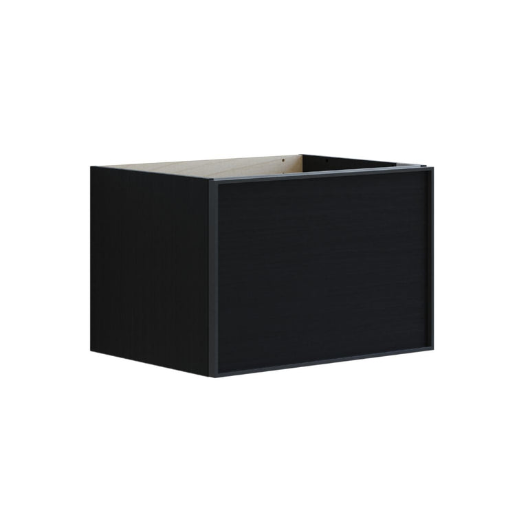 Dansani Inzo Alu-ramme svart Servantskap 1 skuff B60-120xH40xD44cm