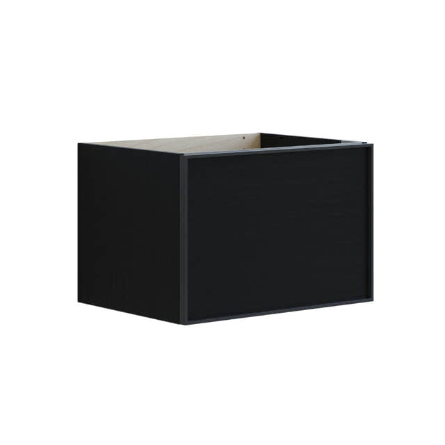 Dansani Inzo Alu-ramme svart Servantskap 1 skuff B60-120xH40xD44cm Svart eik / 60cm Dansani Servantskap DA-U14-8050