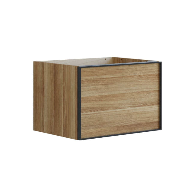 Dansani Inzo Alu-ramme svart Servantskap 1 skuff B60-120xH40xD44cm Varm eik / 60cm Dansani Servantskap DA-U14-8055