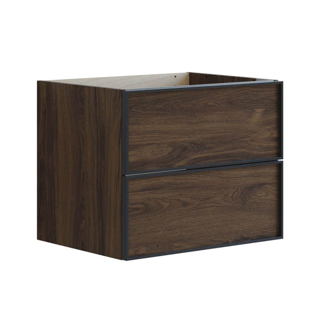 Dansani Inzo Alu-ramme Svart Servantskap 2 Skuff H48cm Brun eik / 60cm Dansani Servantskap DA-U19-8052