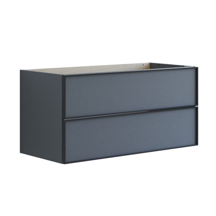 Dansani Inzo Alu-ramme Svart Servantskap 2 Skuff H48cm