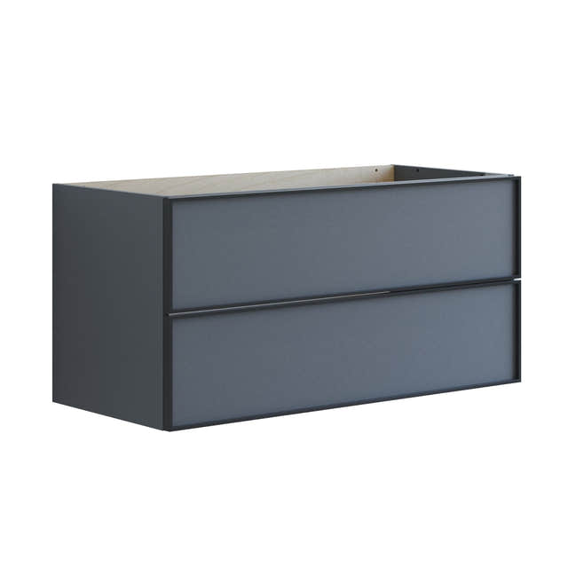 Dansani Inzo Alu-ramme Svart Servantskap 2 Skuff H48cm Grå matt / 100cm Dansani Servantskap DA-U21-8003