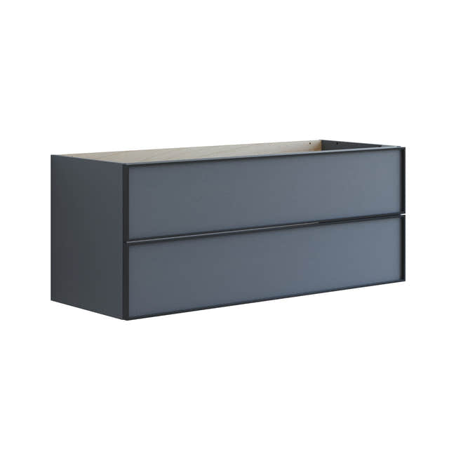 Dansani Inzo Alu-ramme Svart Servantskap 2 Skuff H48cm Grå matt / 120cm Dansani Servantskap DA-U22-8003