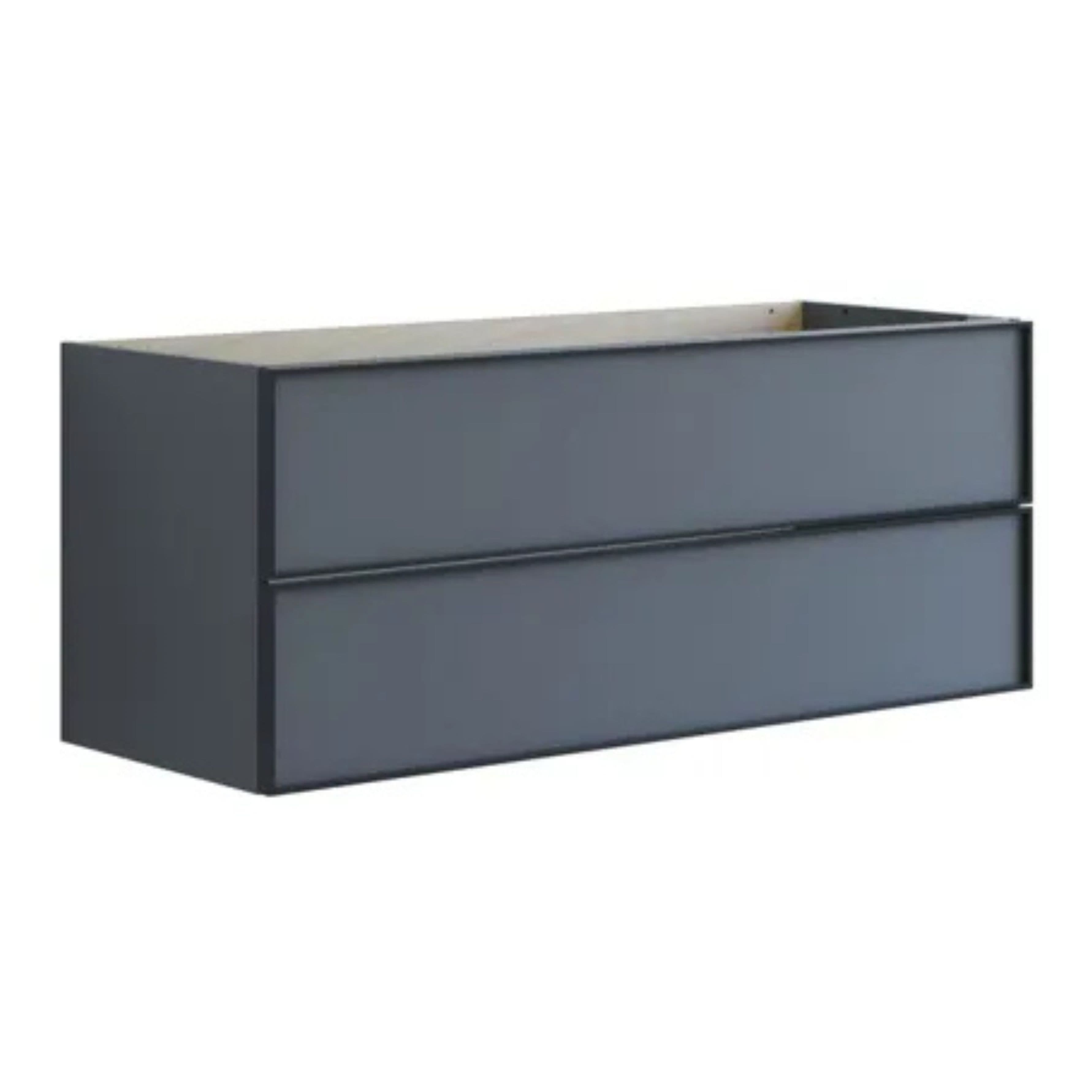 Dansani Inzo Alu-ramme Svart Servantskap 2 Skuff H48cm Grå matt / 120cm dobbel Dansani Servantskap DA-U23-8003